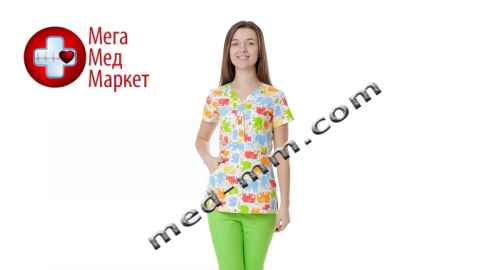 Купить Медицинская куртка женская Бали Слоны №1114 цена, характеристики, отзывы